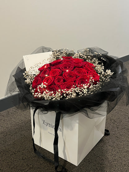 Sparkling Red Roses