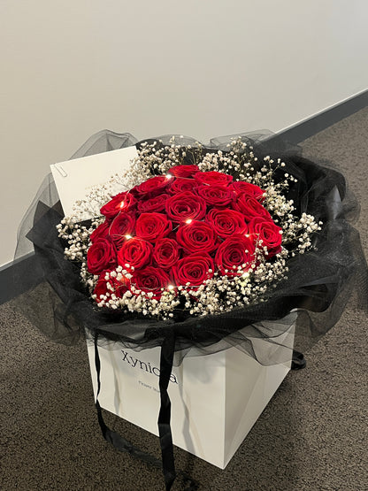 Sparkling Red Roses