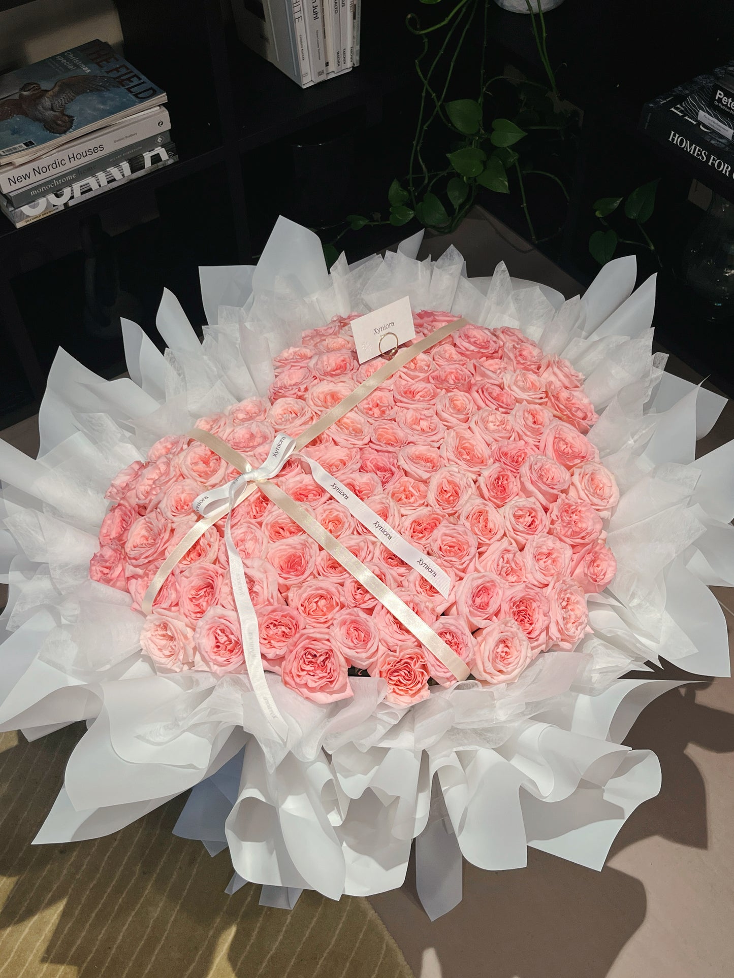 Extra Large Pink Heart Roses