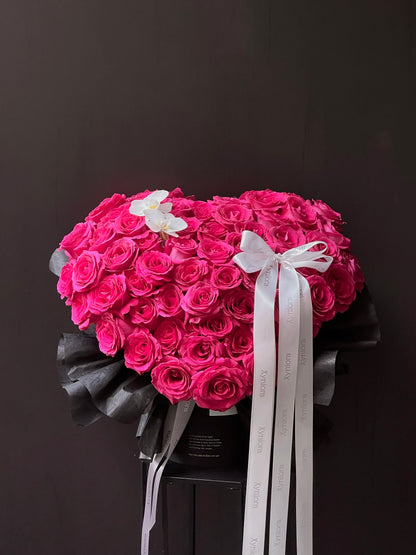 Red heart roses